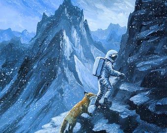 Above And Beyond - An original acrylic painting by viral artist Flooko - Unique handmade wall art