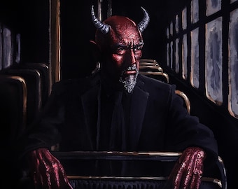 Missed Stop - An original acrylic painting by viral artist Flooko - Unique handmade wall art