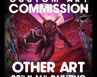 OTHER ART COMMISSION - Custom painted - 20"x16" - Handmade by Flooko