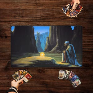 Tapete de juego o de escritorio Speak To Me de MTG, bordes cosidos, 23,6 x 13,8 pulgadas