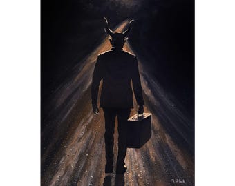 Back To Work  - Rare Flooko painting print - Various Sizes.