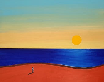 Goodbye Sun - An original acrylic painting by viral artist Flooko - Unique handmade wall art