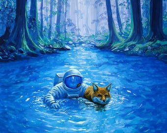 Cool Down - An original acrylic painting by viral artist Flooko - Unique handmade wall art