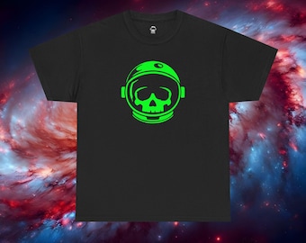 Green Flooko Astro Skull - Unisex Heavy Cotton Tee - 100% Cotton - High Quality