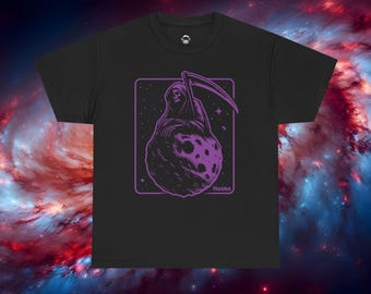 Flooko - Space Grim - Unisex Heavy Cotton Tee - 100% Cotton - High Quality - Black or Navy shirt
