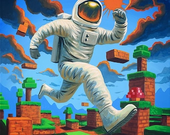 Speed Runner - An original acrylic painting by viral artist Flooko - Unique handmade wall art