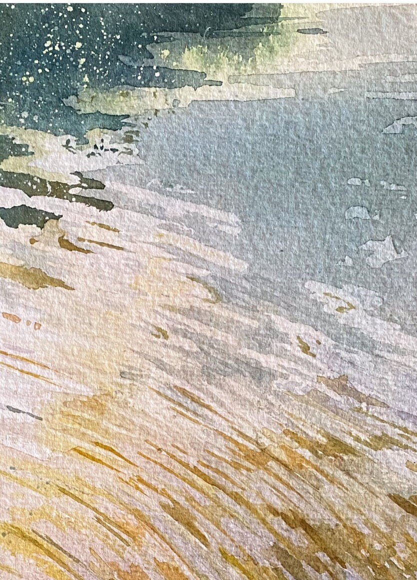 Water Ripple Painting Rippling Water Wall Art. Green Abstract Etsy