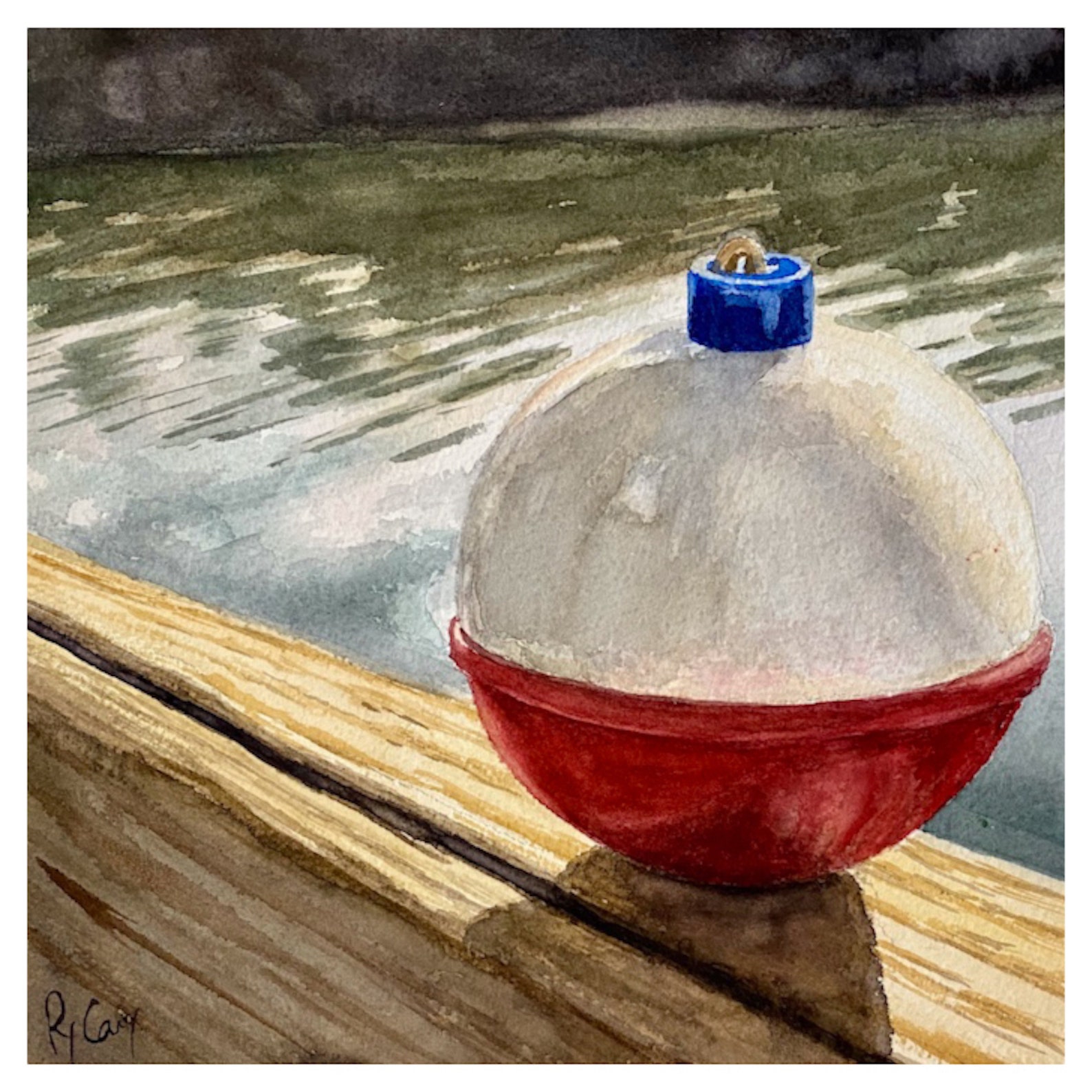 Fishing Bobber Painting Giclee Art Print Original Artwork Etsy