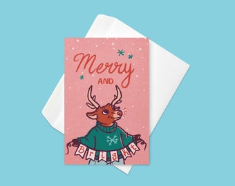 Merry and Bright Holiday Greeting Card