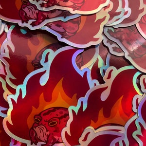 Raise Hell Holographic Sticker image 5