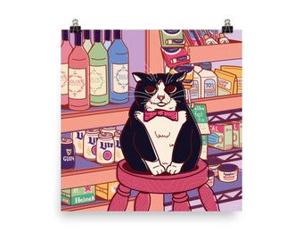 Shopkeeper Cat Print