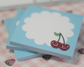 Chatty Cherries Sticky Note Pad