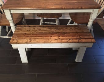 Handmade Reclaimed Wooden Farmhouse Bench / Rustic dining bench / farmhouse kitchen table bench / Handmade Bench