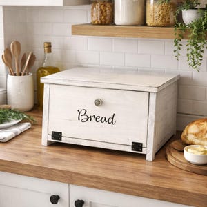 Farmhouse Kitchen Counter Top Handmade Bread Box-Wooden Bread Box-wooden bin - Produce Bin