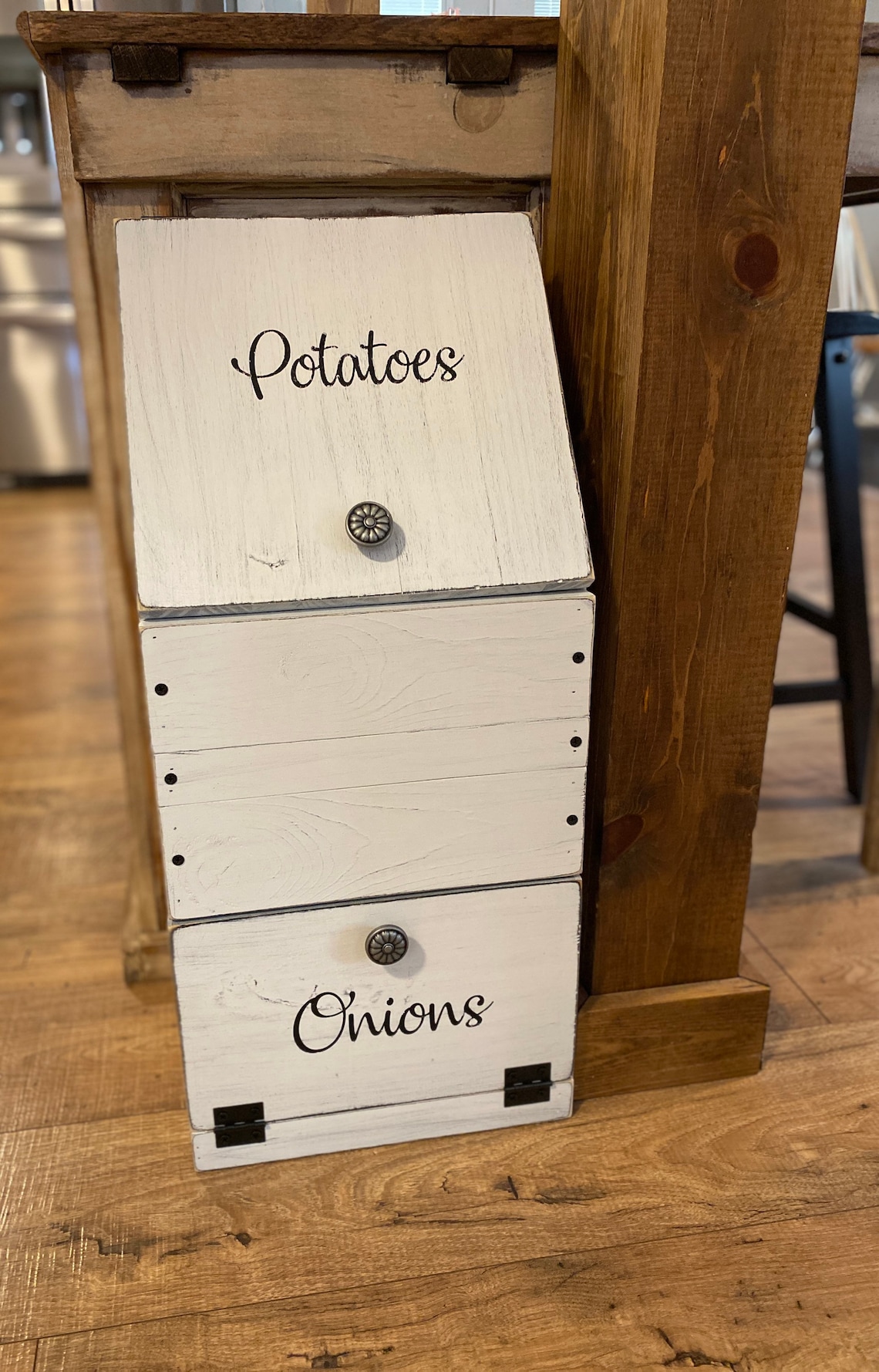 Wooden Potato & Onion Bin / Vegetable Storage / Potato Bin / Etsy