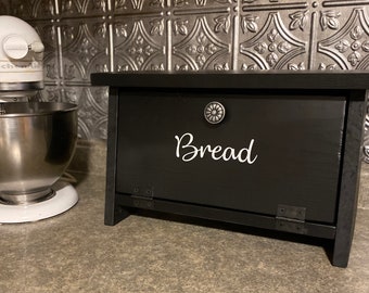 FARMHOUSE Kitchen Counter Top Bread Box| Handmade Rustic Primitive Wooden Bread Box| Bread Box| Bread Storage Box|Farmhouse Kitchen Decor