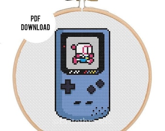 Gameboy Color - Azul - Bomberman MAX - PDF Patrón de punto de cruz Descarga instantánea