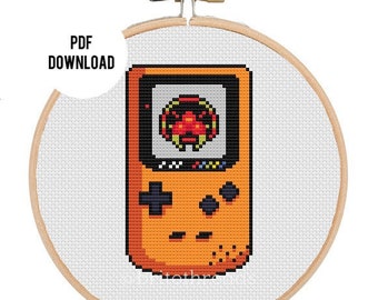Gameboy Color - Naranja - Metroid II - PDF Patrón de punto de cruz Descarga instantánea