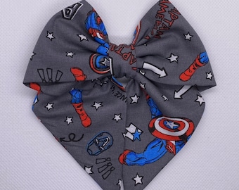 Marvel Comics Avengers / Capitán América / 5 pulgadas Sailor Hair Bow / Accesorios para el cabello / Regalos nerd / Cosplay / Parques temáticos / Convenciones