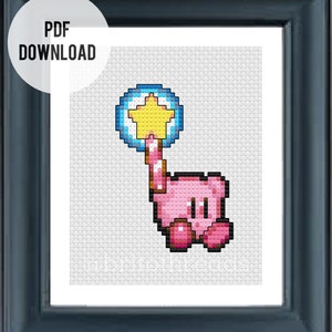 Kirby | Star Rod | Poyo | Cross Stitch Pattern | PDF Pattern | Digital Download