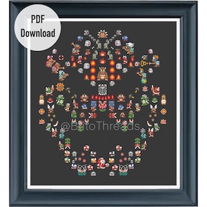 Super Mario | Bowsers Baddies | Videospiel | Kreuzstich Muster PDF Download | Digitale Datei | Sofort Download