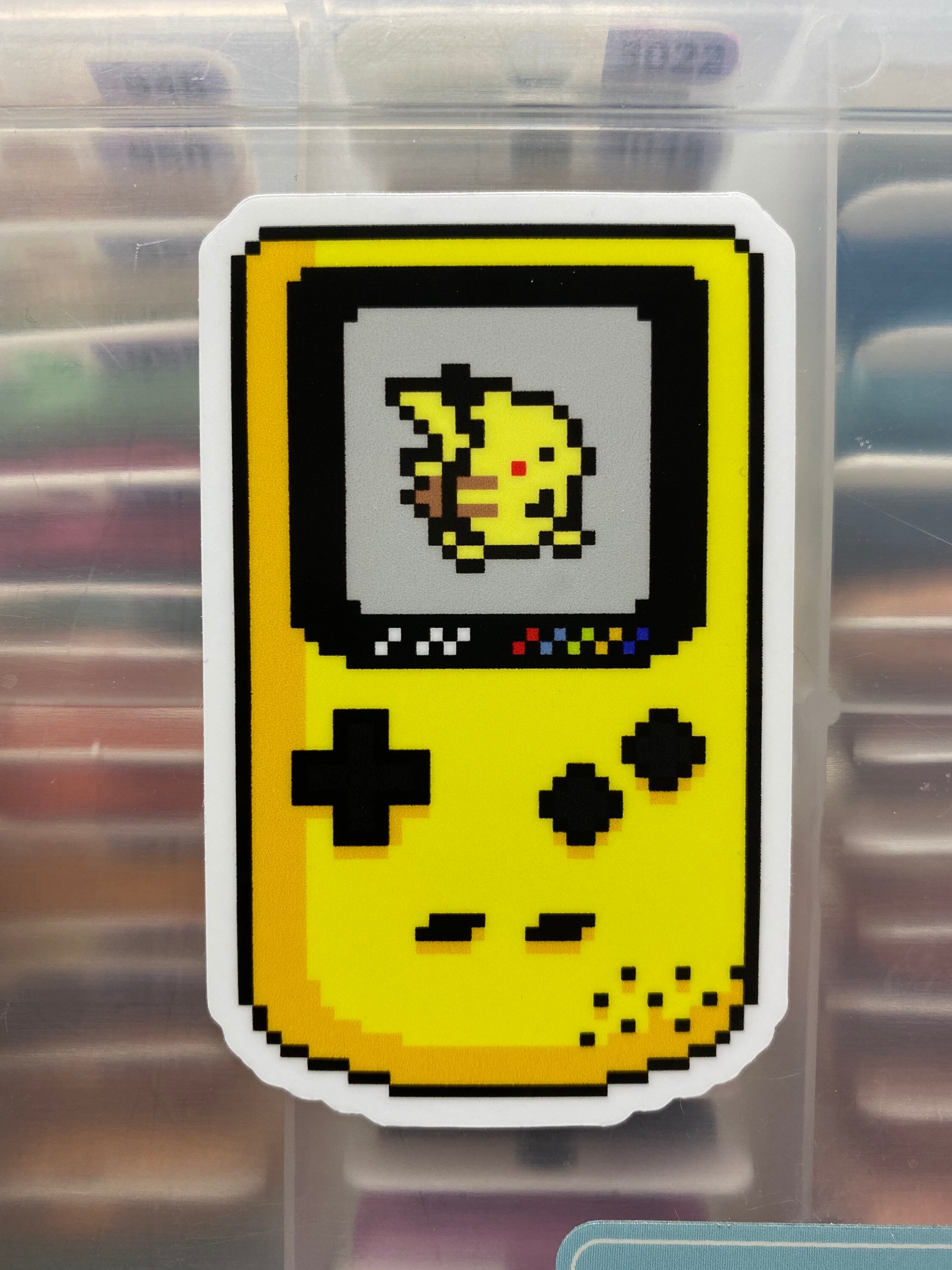 Pikachu Gameboy Color Rear Sticker Gameboy Color - Yellow Version Pikachu - 3” - Vinyl Laptop Decal ...