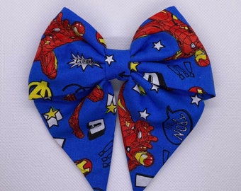 Marvel Comics Avengers / Iron Man / 5 Inch Sailor Hair Bow / Accesorios para el cabello / Regalos nerd / Cosplay / Parques temáticos / Convenciones