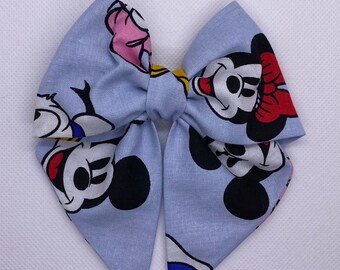 Disney / Mickey Mouse / 5 Inch Sailor Hair Bow / Accesorios para el cabello / Regalos nerd / Cosplay / Parques temáticos / Convenciones