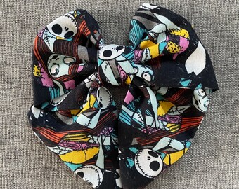 Pesadilla antes de Navidad / Jack y Sally / 5 pulgadas Sailor Hair Bow / Accesorios para el cabello / Regalos Nerd / Cosplay / Parques Temáticos / Convenciones