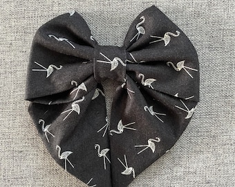Halloween / Spooky Skeleton Flamingo / 5 pulgadas Sailor Hair Bow / Accesorios para el cabello / Regalos nerd / Cosplay / Parques temáticos / Convenciones