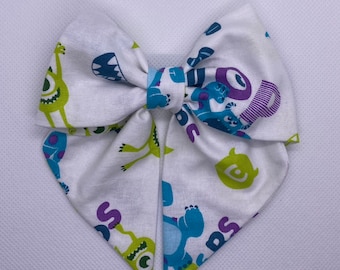 Pixar Pals / Monsters Inc. / 5 Inch Sailor Hair Bow / Accesorios para el cabello / Regalos nerd / Cosplay / Parques temáticos / Convenciones