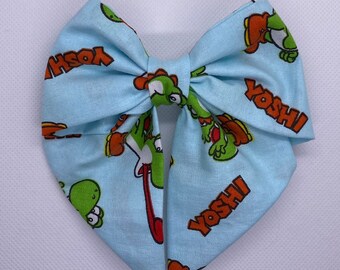 Super Mario Bros. / Yoshi / Videojuego / 5 Inch Sailor Hair Bow / Accesorios para el cabello / Regalos nerd / Cosplay / Parques temáticos / Convenciones