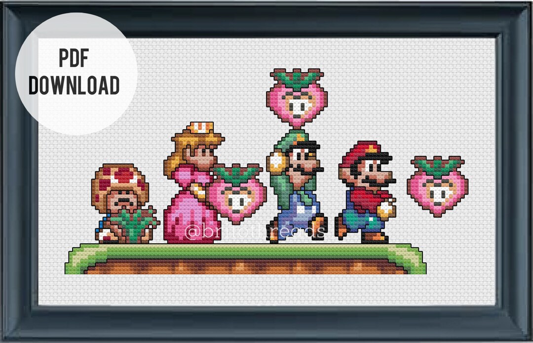 SNES | Super Mario Bros. 2 | Cross Stitch Pattern | PDF Download ...