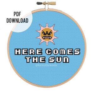 NES Super Mario Bros. 3 - "Here Comes the Sun" - Cross Stitch Pattern PDF Download