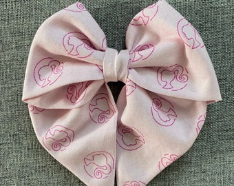 Barbie / Rosa / Lazo de pelo marinero de 5 pulgadas / Accesorios para el cabello / Regalos nerd / Cosplay / Parques temáticos / Convenciones