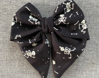Halloween / Fiesta de esqueletos espeluznantes / Lazo de pelo marinero de 5 pulgadas / Accesorios para el cabello / Regalos nerd / Cosplay / Parques temáticos / Convenciones