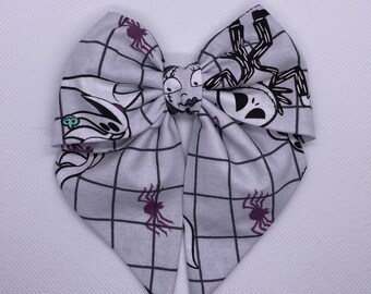 Pesadilla antes de Navidad / Jack Skellington / 5 pulgadas Sailor Hair Bow / Accesorios para el cabello / Regalos nerd / Cosplay / Parques temáticos / Convenciones