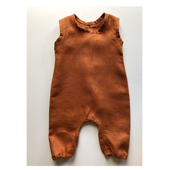 burnt orange baby romper
