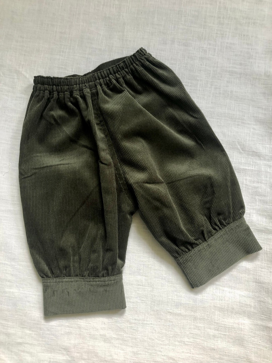 Baby Olive Green Needlecord Trousers Knicker Bocker Etsy UK