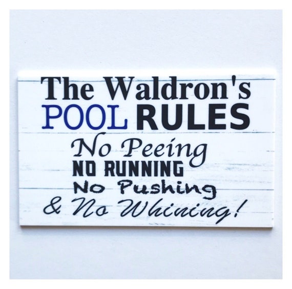Personalised Pool Rules Custom Family Name Sign Funny Outdoor - Etsy Australia Personalised Pool Rules Custom Family Name Sign Funny Outdoor - Etsy Australia