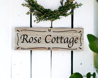 Cottage Custom Personalised Rustic Chic Sign