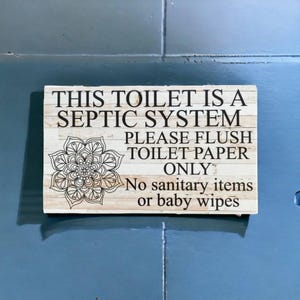 Toilettes, fosse septique, salle de bains, signe mandala