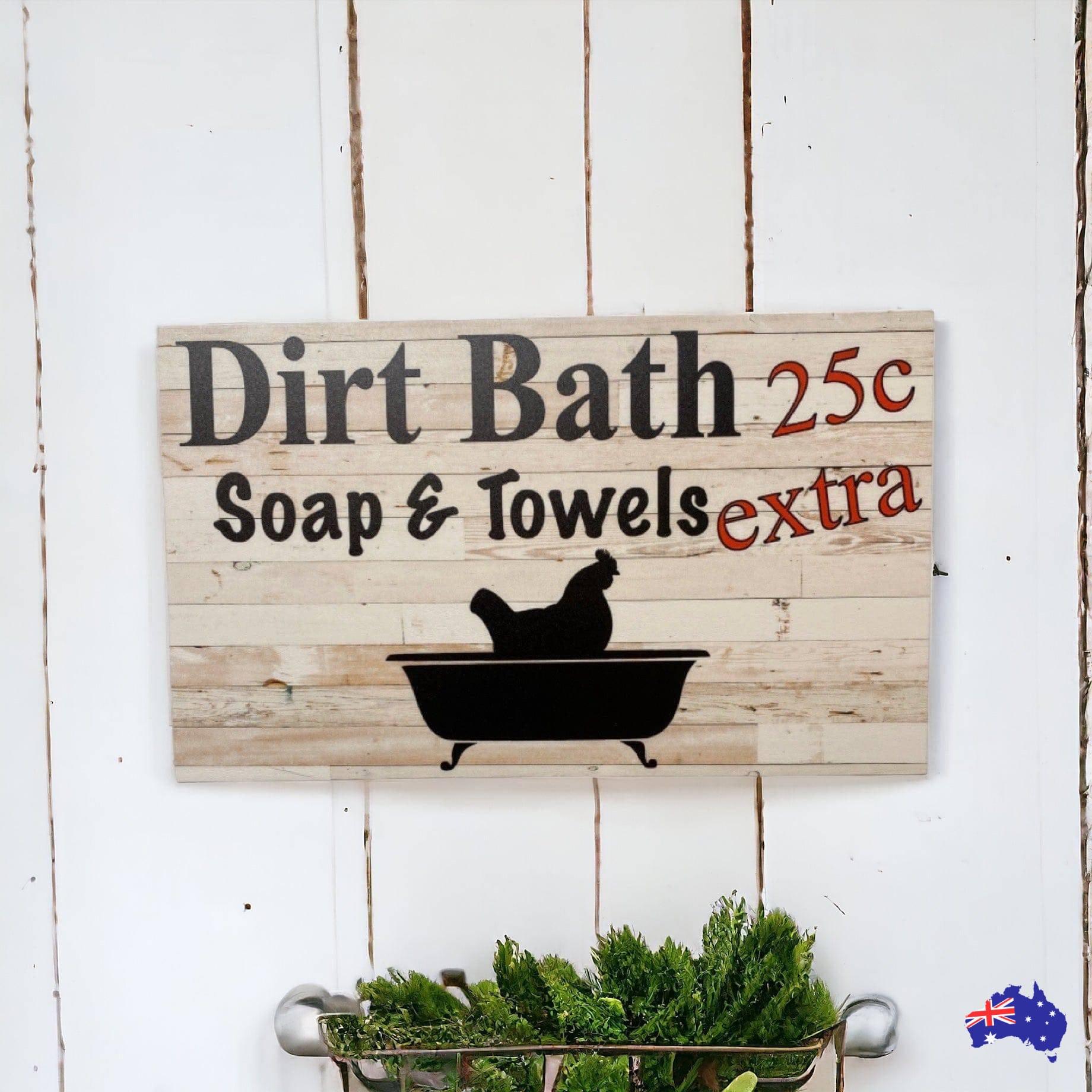 Chicken Dirt Bath Bathroom Sign - Etsy