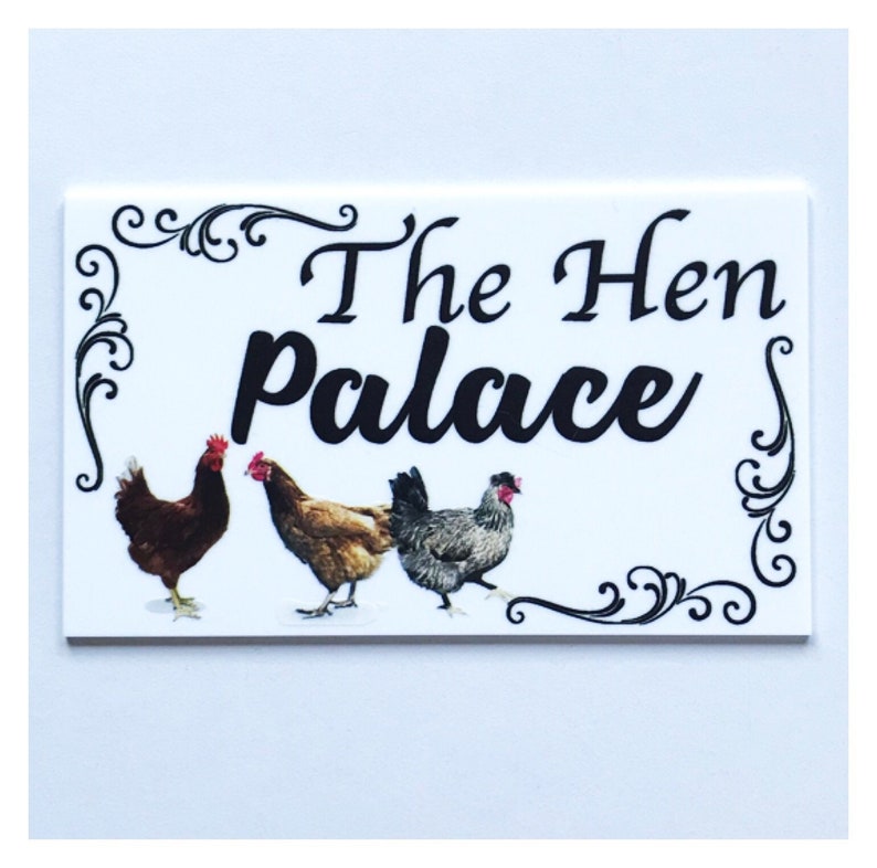 The Hen Palace Chickens Sign Hen House Coop Rooster Farm Etsy