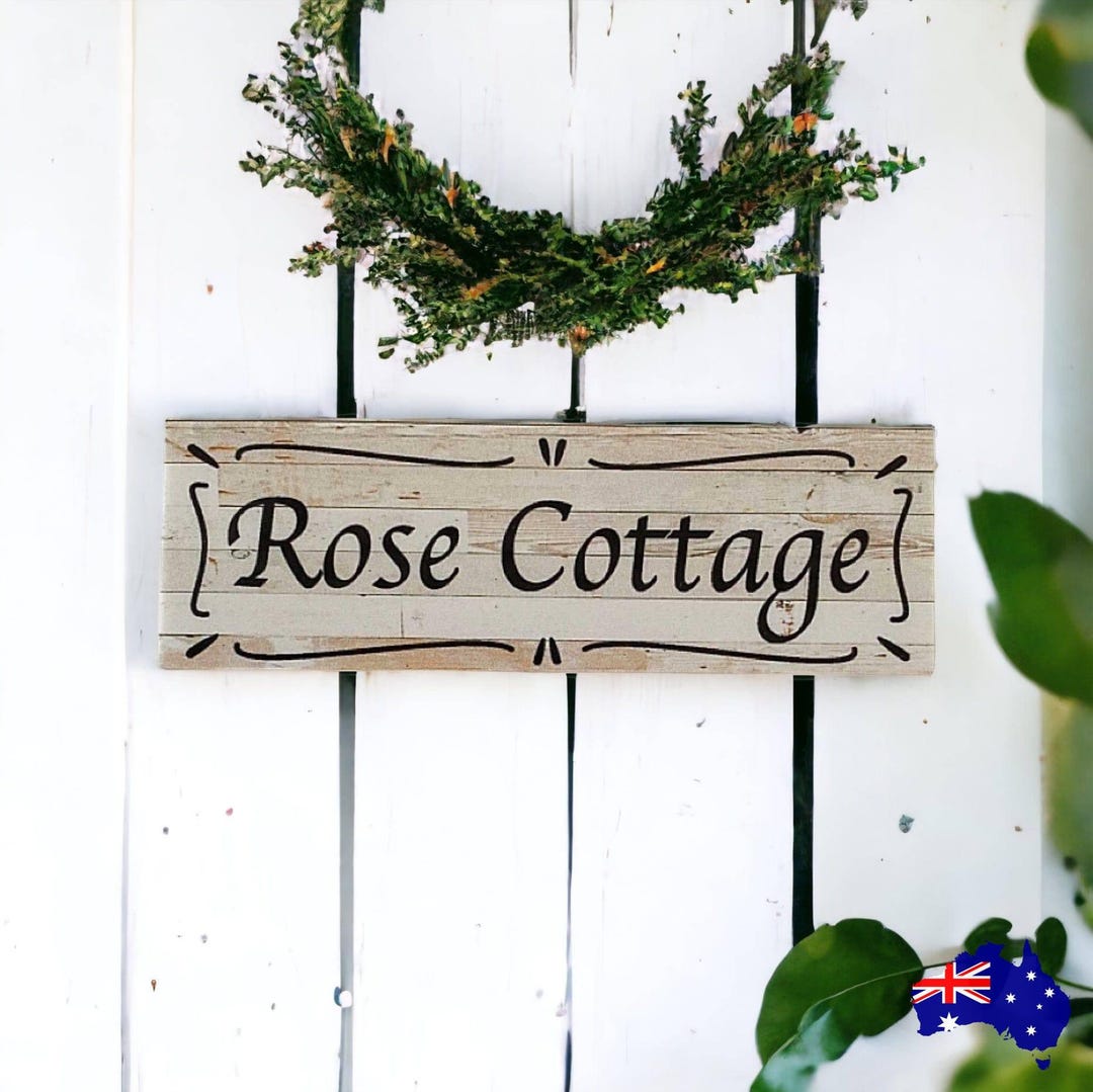 Cottage Custom Personalised Rustic Chic Sign - Etsy