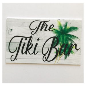 The Cabana Tropical Palm Trees Beach House Bathroom Sign Wall Plaque or Hanging 