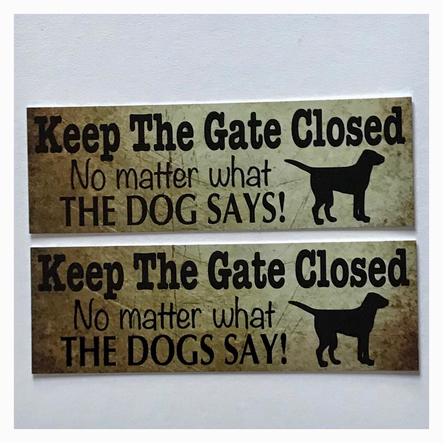 Dont let The Dog Out no Matter What it says Vintage Style Metal Sign House Crate Kennel Dont let The Dog Out no Matter What it says Vintage Style Metal Sign House Crate Kennel