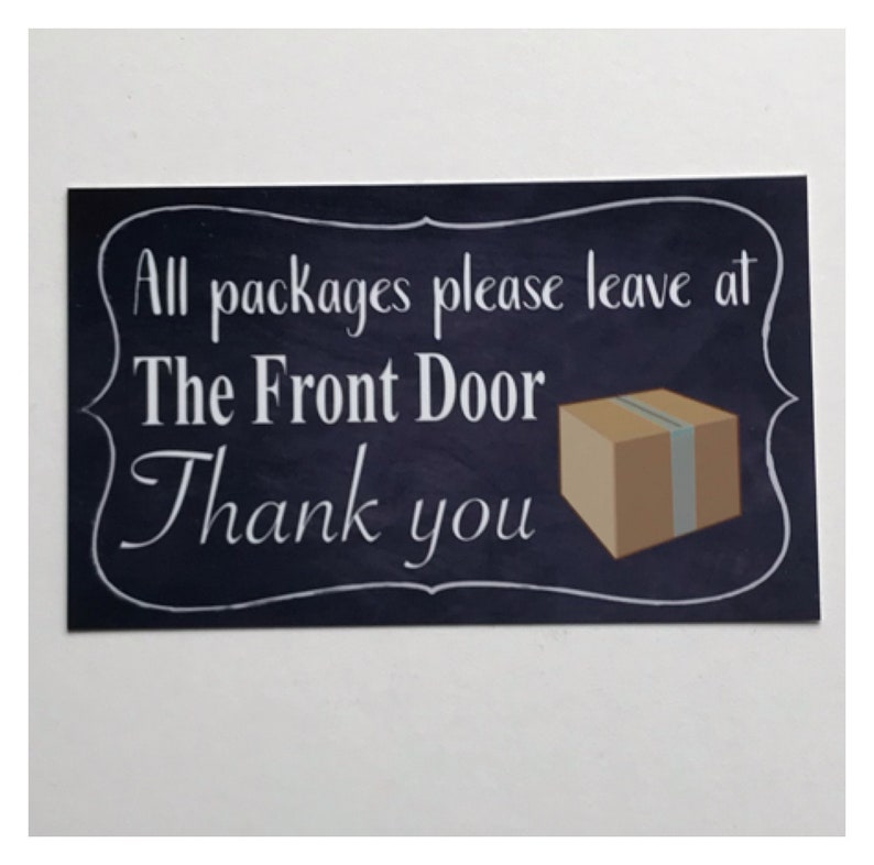 All Packages Please Leave at the Front Door Sign Hanging or Etsy