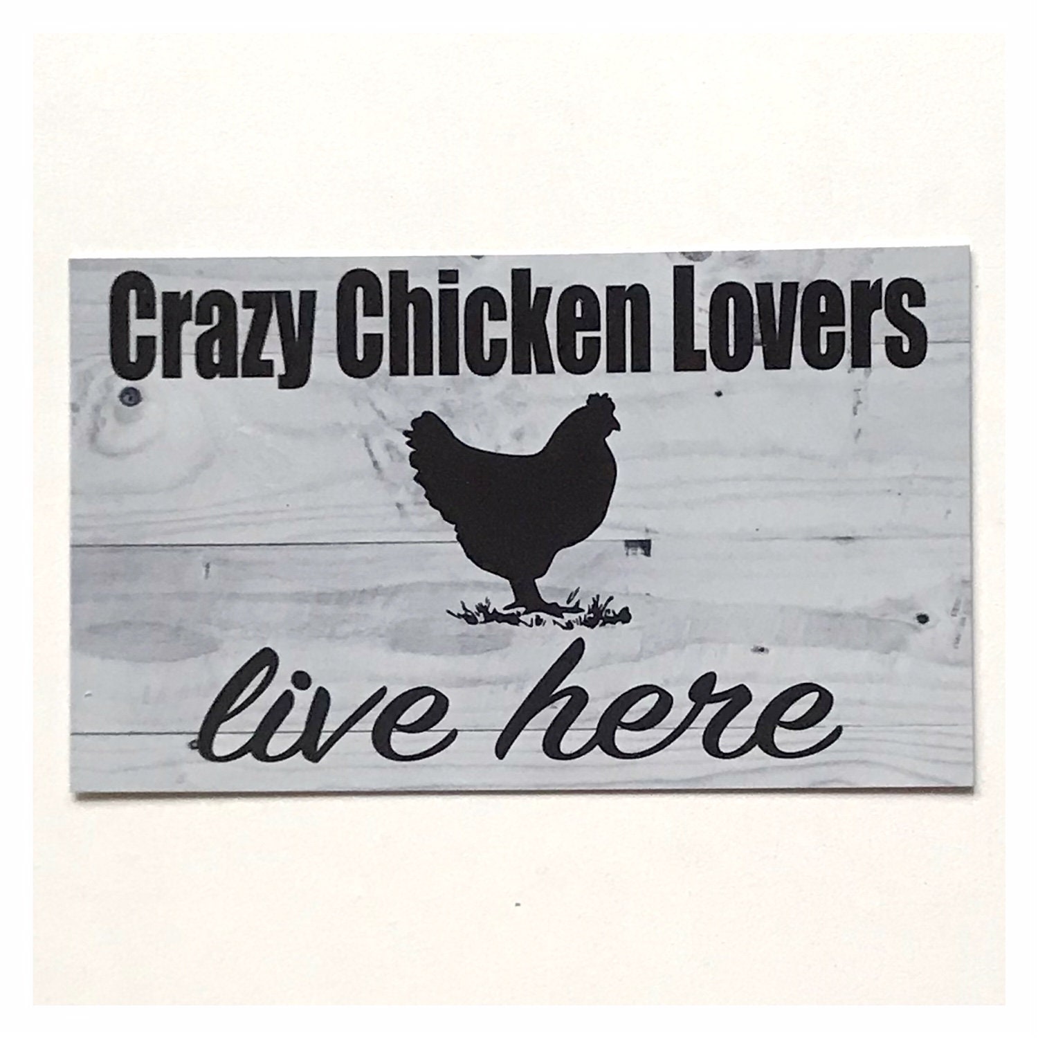 Crazy Chicken Lady Lives Here Sign Rooster Farm Wall Plaque Country Farmhouse Crazy Chicken Lady Lives Here Sign Rooster Farm Wall Plaque Country Farmhouse
