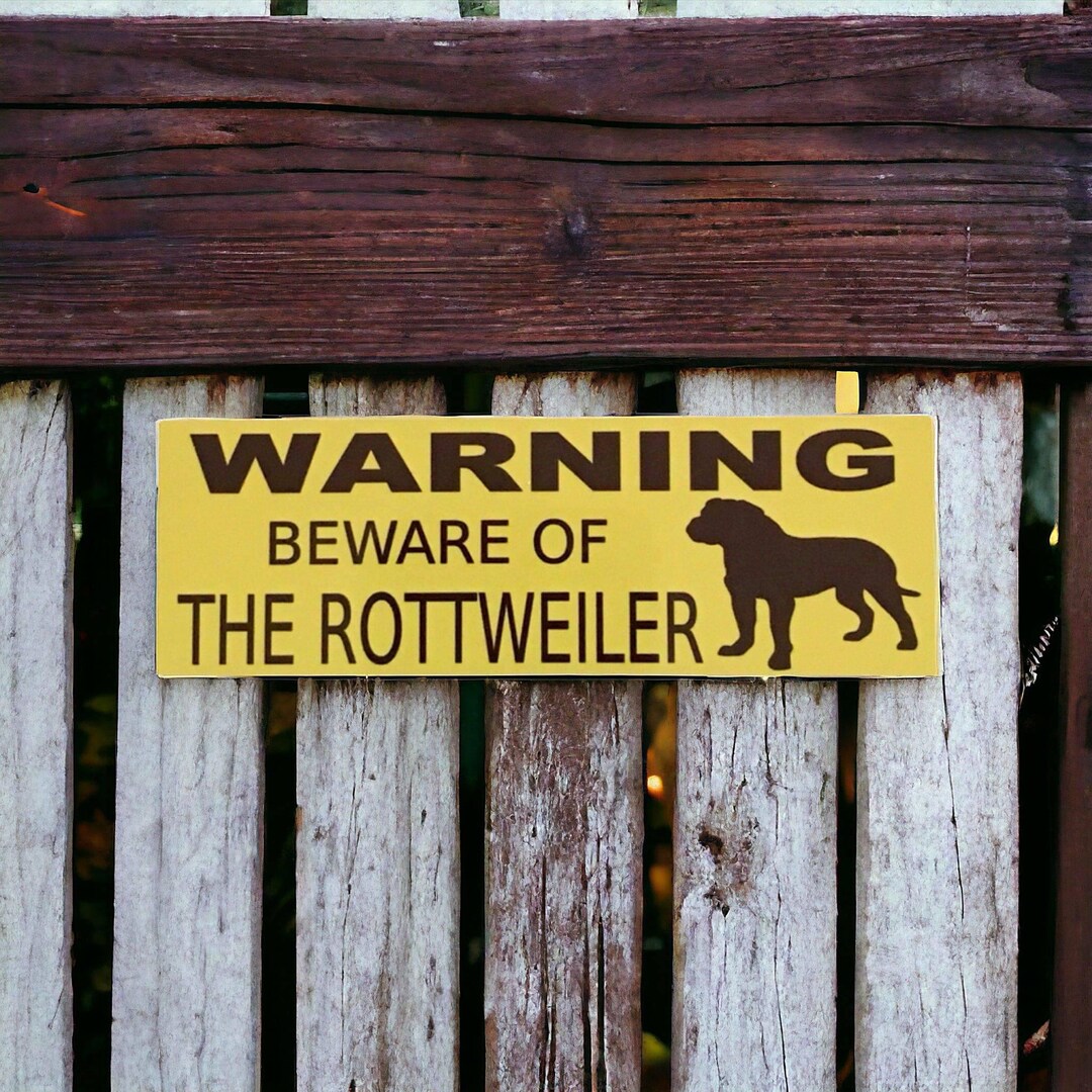 Warning Beware of the Rottweiler Dog Sign - Etsy